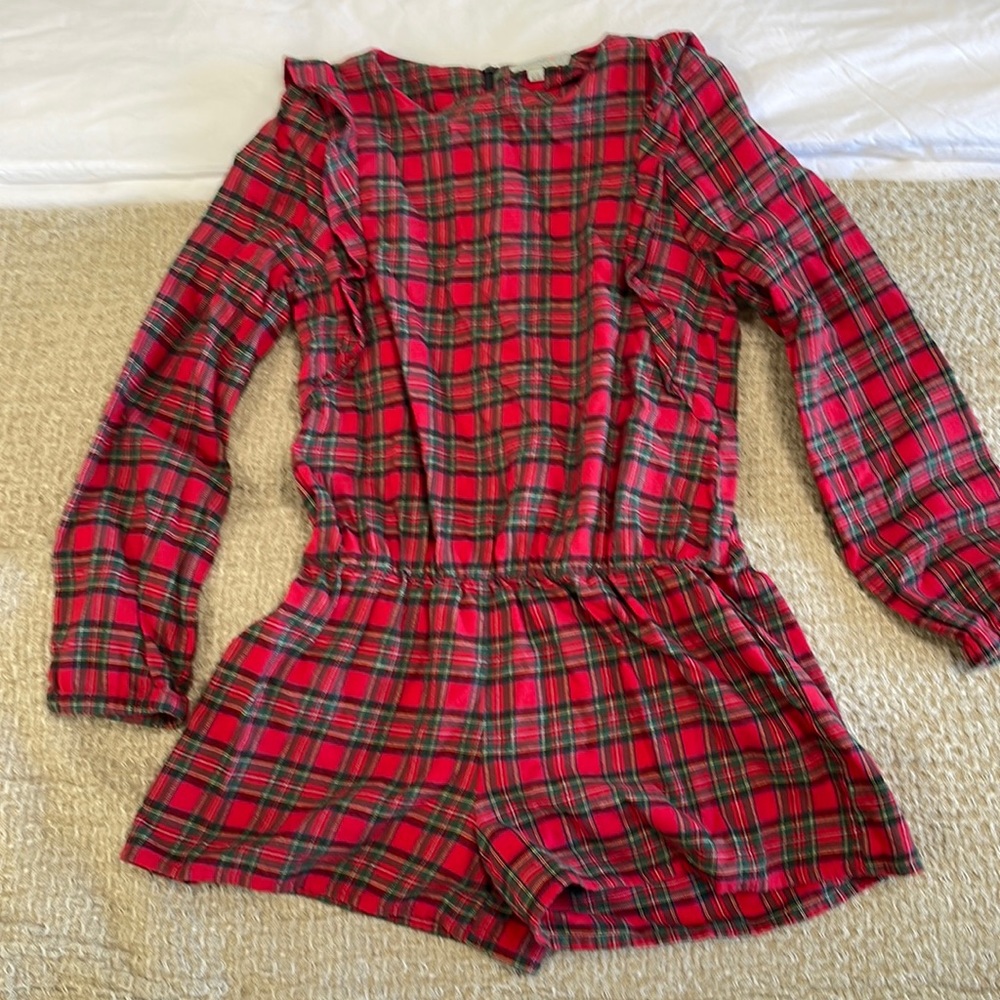 Wild and gorgeous plaid romper